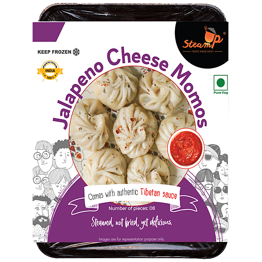 SteamUp EasyCook Jalapeno Cheese Momos With Tibetan Sauce