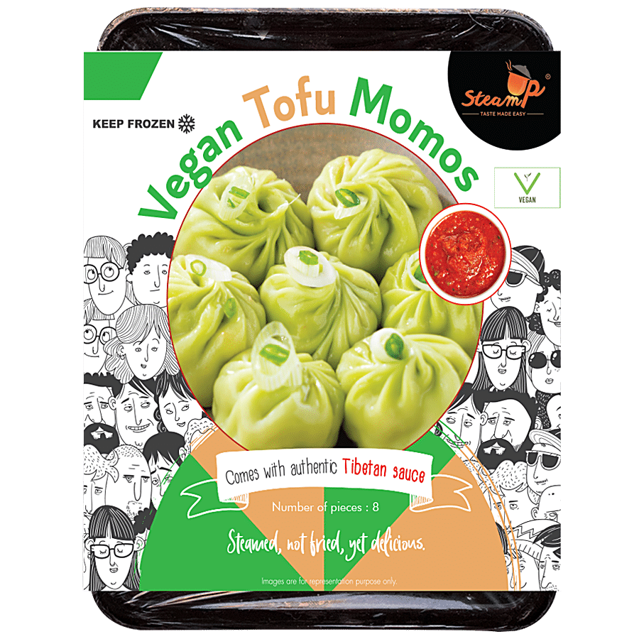 SteamUp Vegan Tofu Momos - With Tibetan Sauce