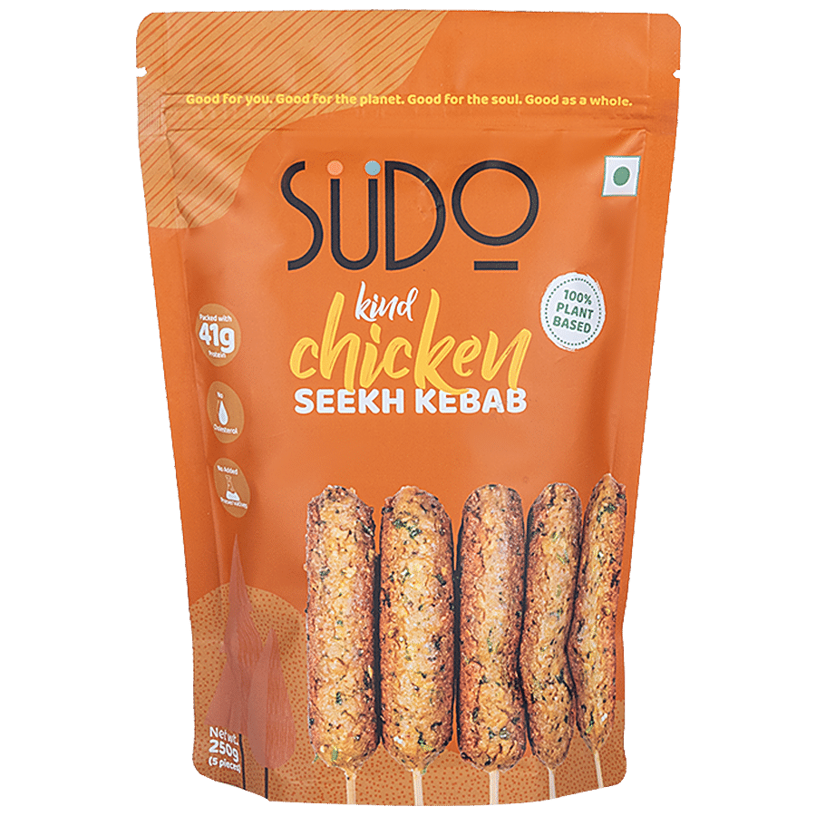 Sudo Plant-Based Seekh Kebab - Rich In Protein