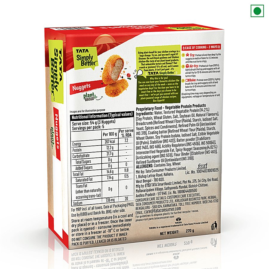 Tata Simply Better Plant-Based Chicken Nuggets - Tastes Just Like Chicken