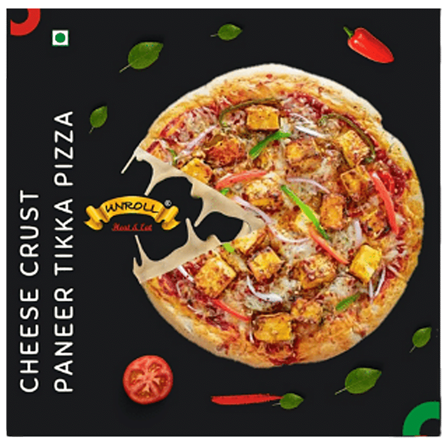 UNROLL Cheese Crust Paneer Tikka Pizza - Ready To Eat