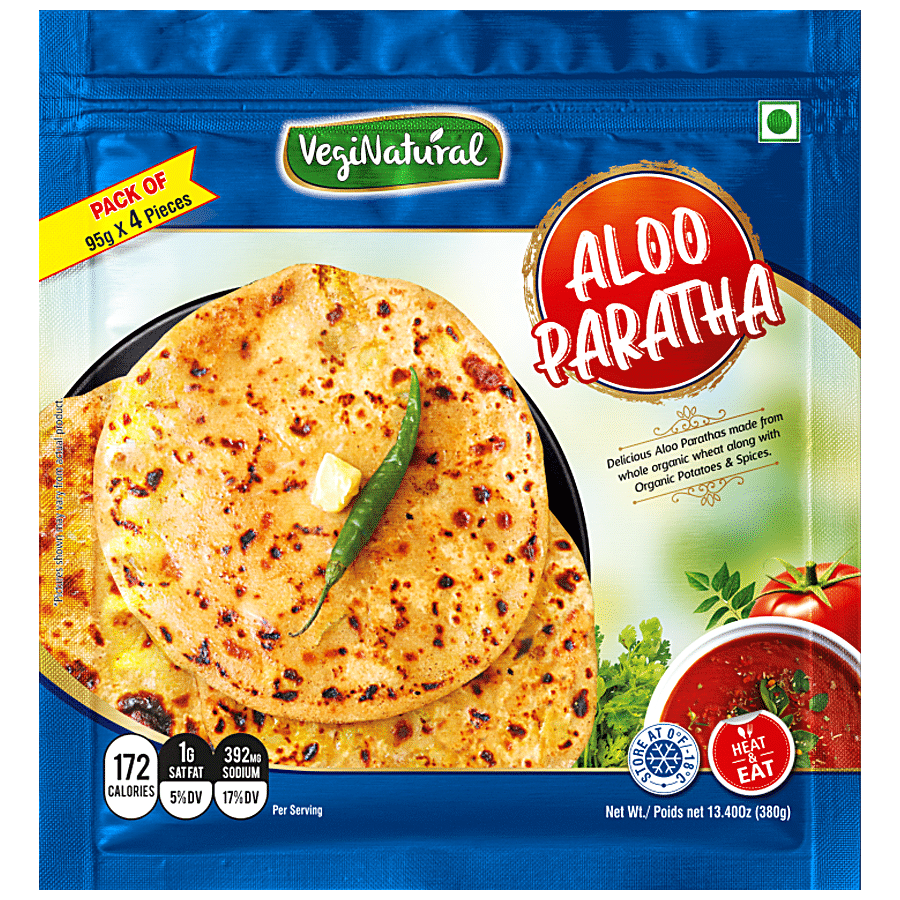 VEGINATURAL Aloo Paratha - Heat & Serve