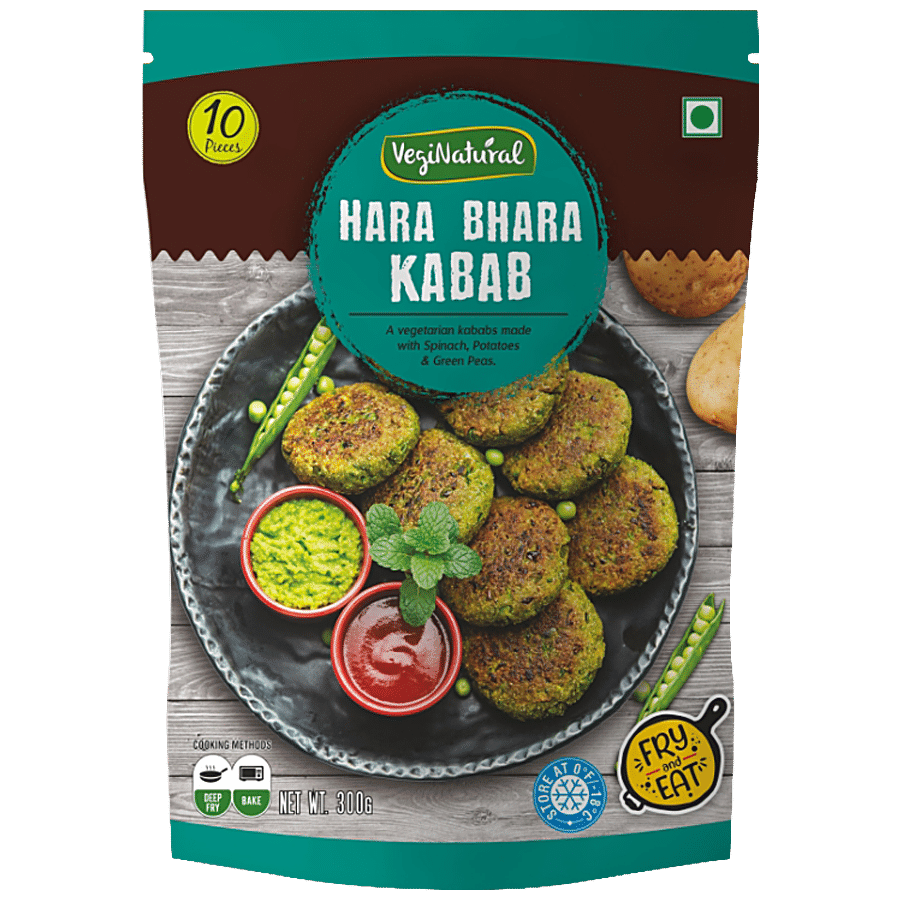 VEGINATURAL Hara Bhara Kabab - Ready To Fry