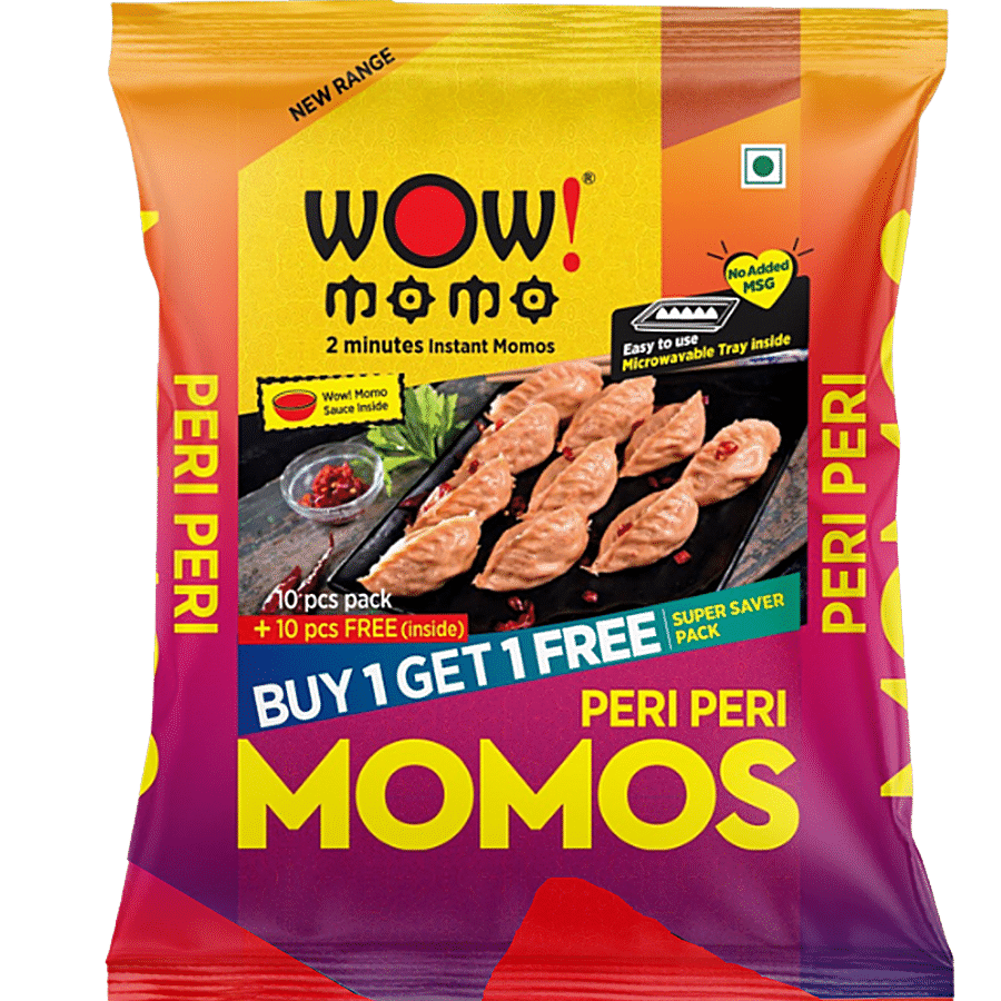 bb Combo Wow! Momo Veg Peri Peri Momos 20 pcs + Dr. Oetker Funfoods Red Sauce 315 g