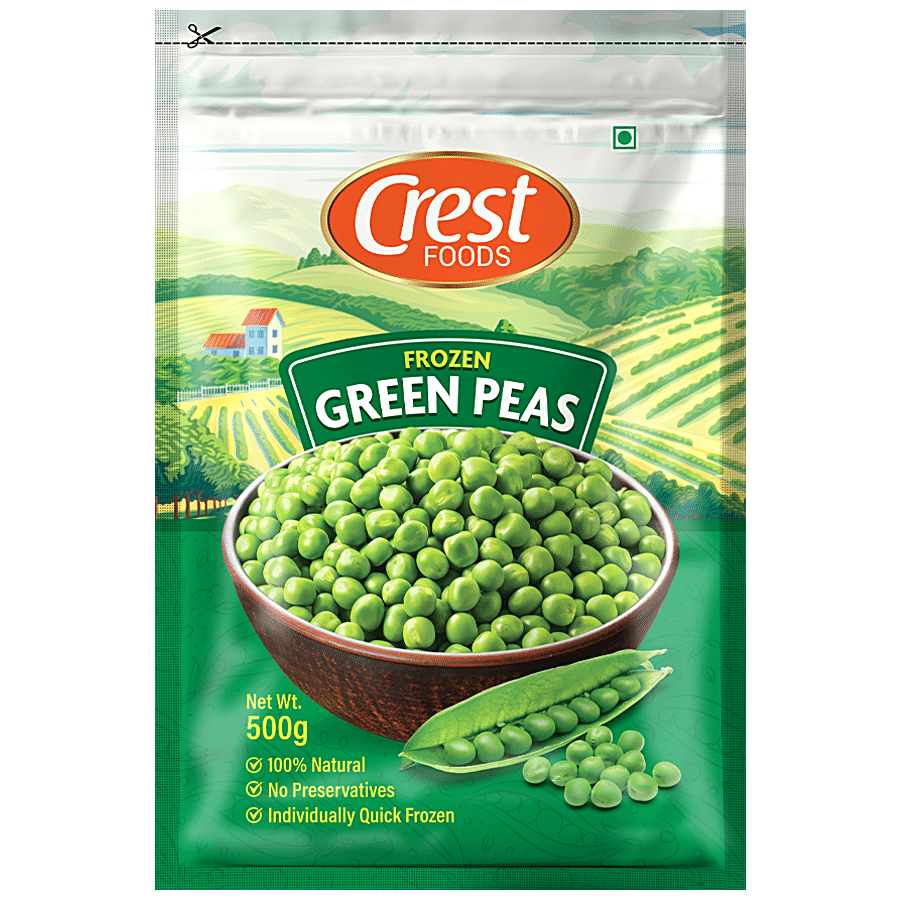 Crest Foods Frozen Green Peas - High Quality