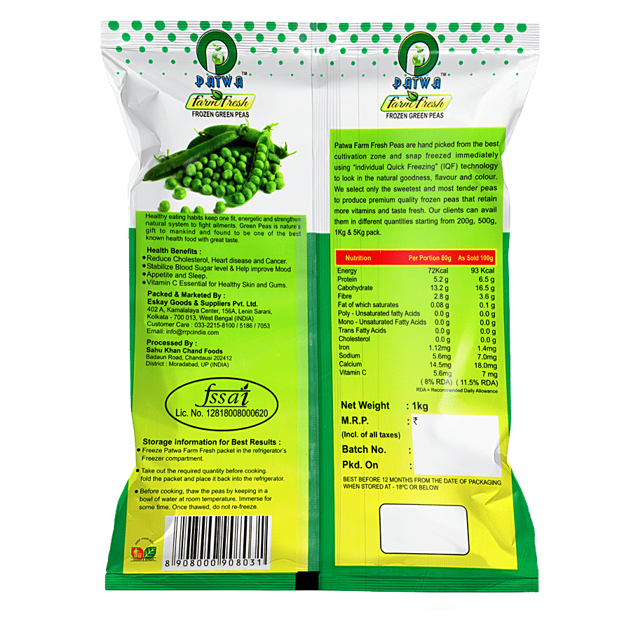 Patwa Farm Fresh Green Peas