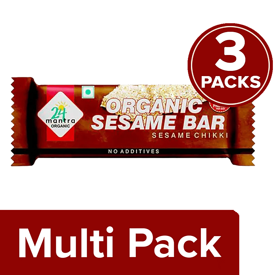 24 Mantra Organic Sesame Chikki Bar