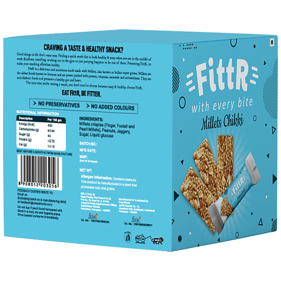 FittR Millets Chikki - No Preservatives & Added Colour