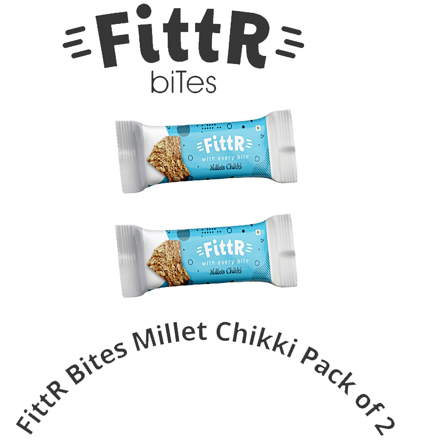 FittR biTes Millets Chikki Bar - High In Protein