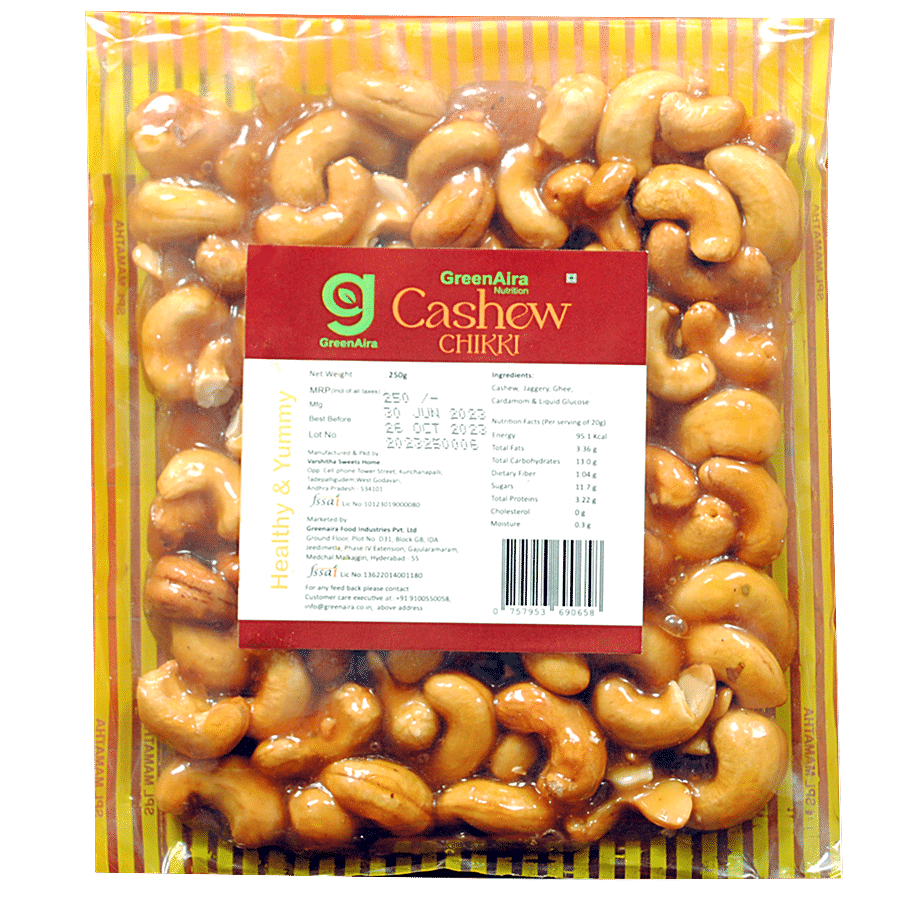 GREENAIRA NUTRITION Cashew Chikki