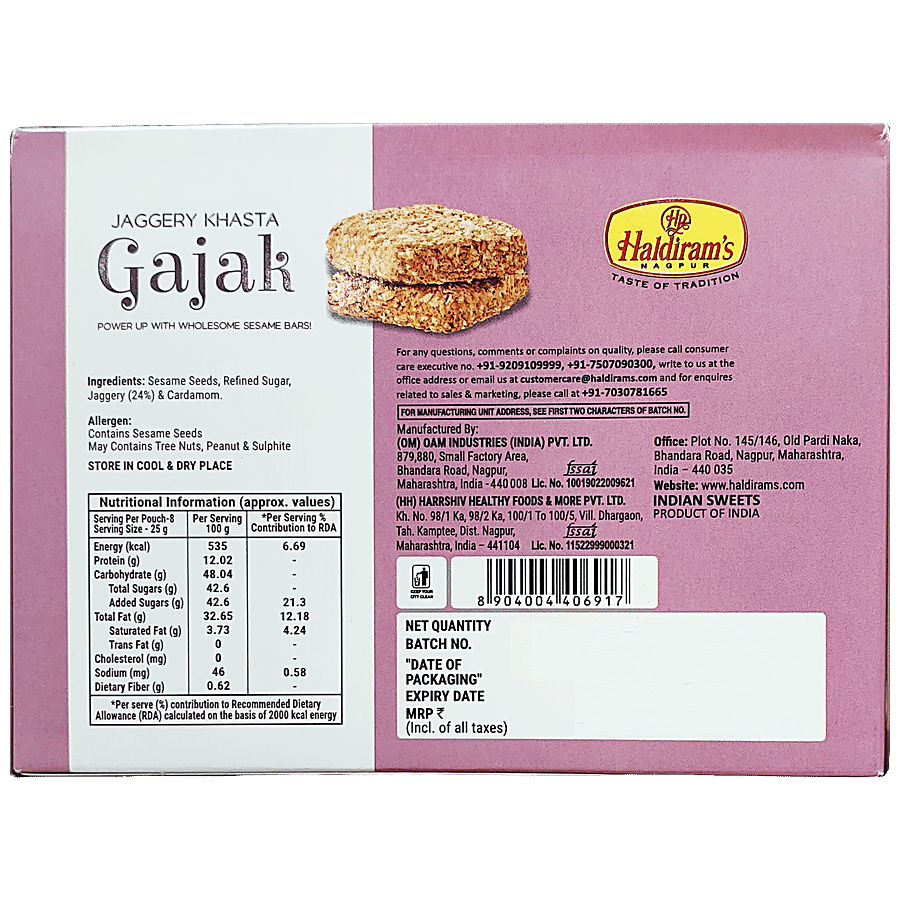 Haldiram's Jaggery Gud Khasta Gajak Sesame Bars