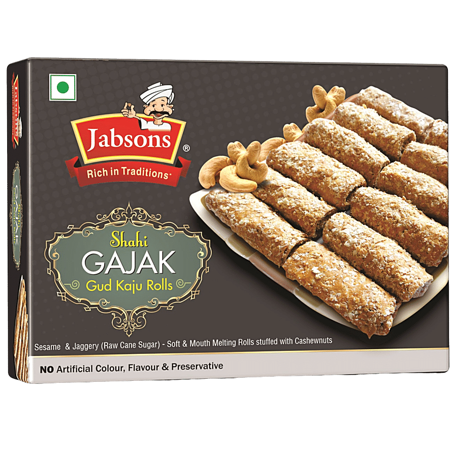 JABSONS Shahi Gajak Gud/Jaggery Kaju Rolls