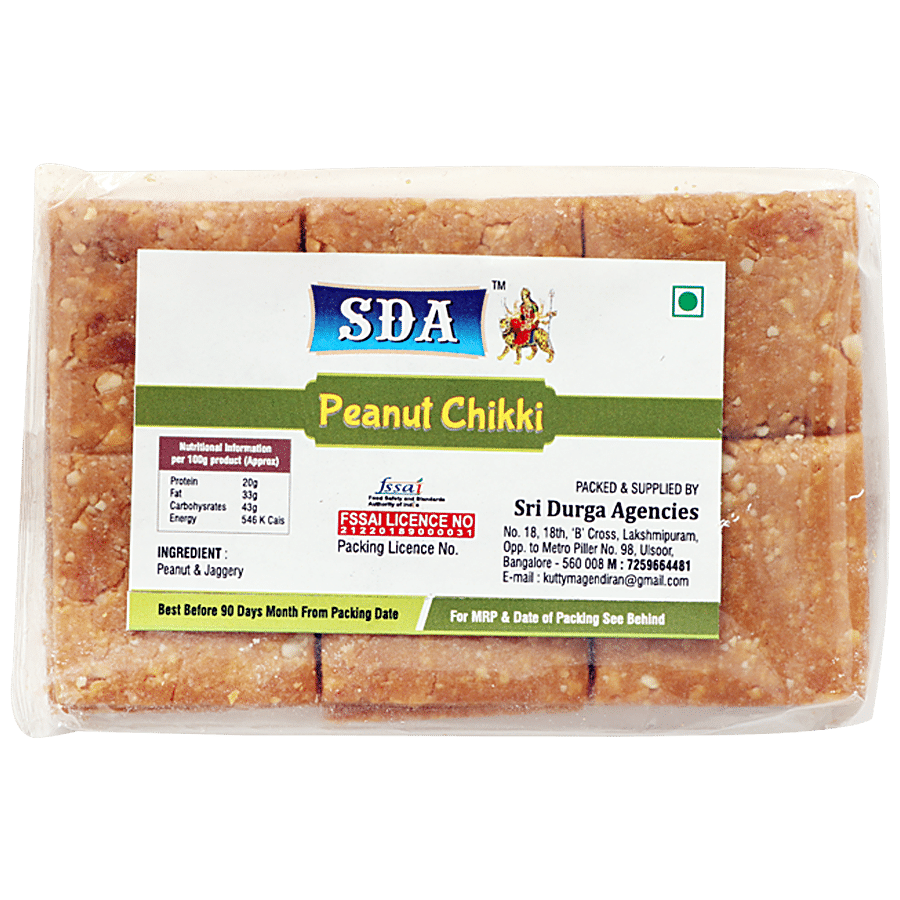 SDA  Peanut Chikki Nice - Made With jaggery