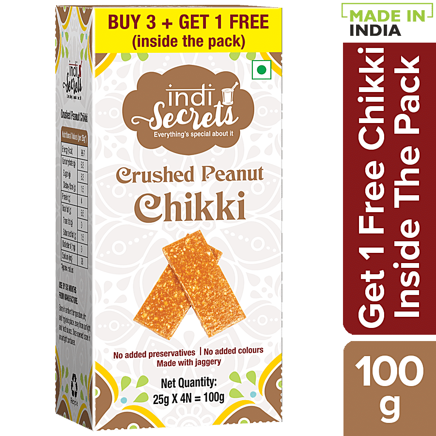 indiSecrets Crushed Peanut Chikki With Jaggery