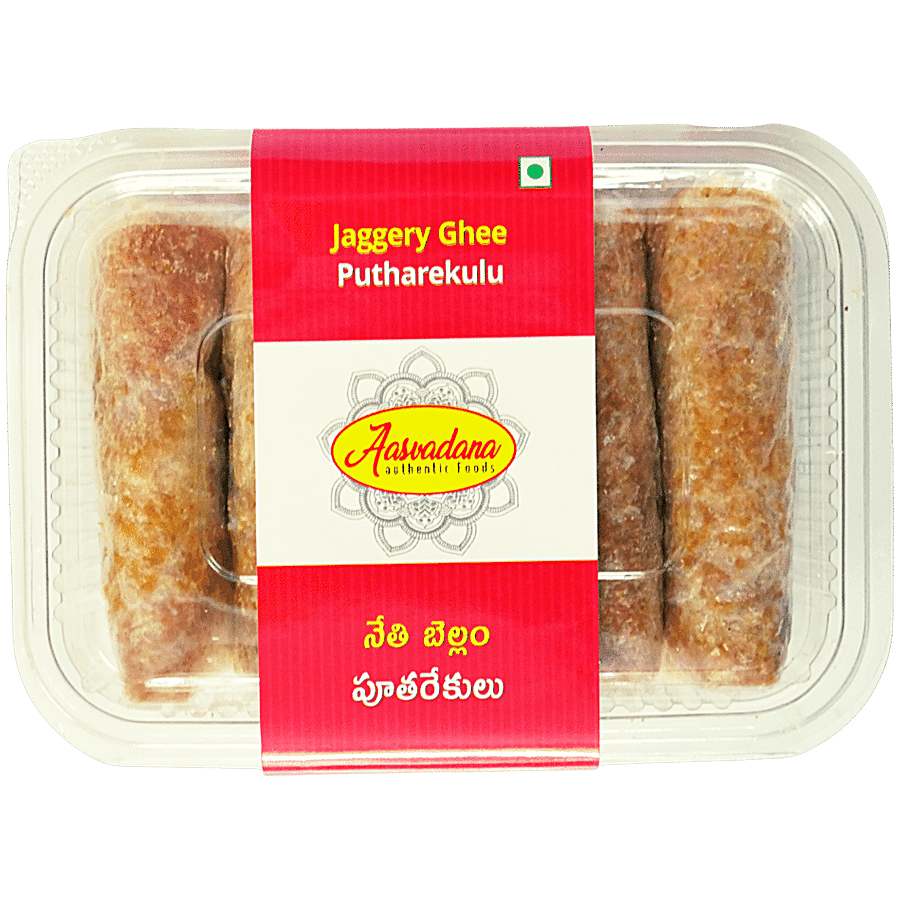 Aasvadana Jaggery Ghee Putharekulu