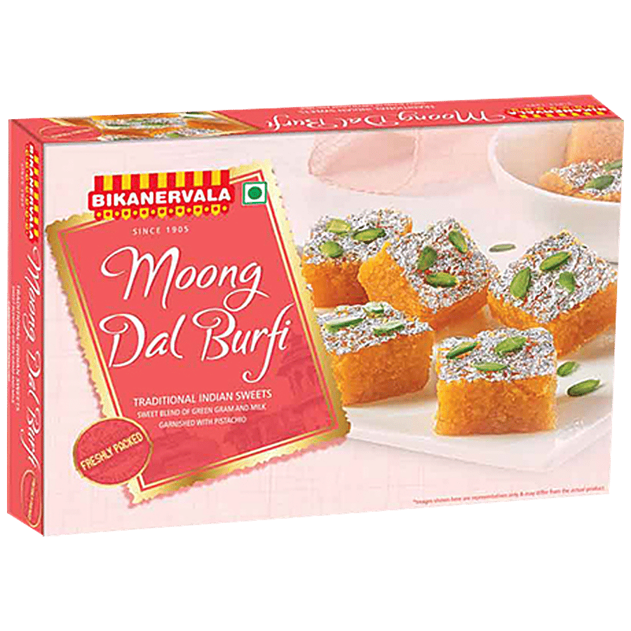 Bikanervala Moong Dal Burfi - Traditional Indian Sweets