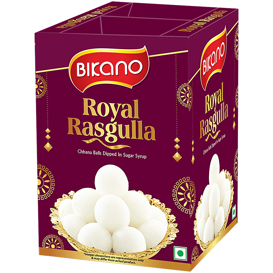 Bikano Royal Rasgulla Dipped In Sugar Syrup