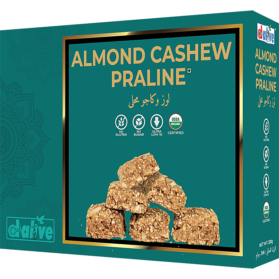 D-Alive Organic Almond Cashew Praline - Sugar-Free