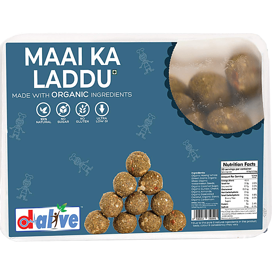 D-Alive Organic Maai Ka Ladoo - Sugar-Free