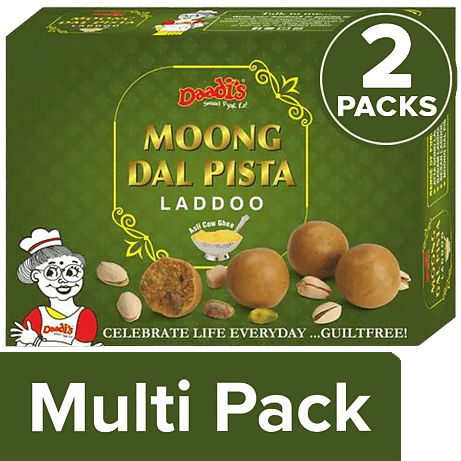 Daadi's Moong Dal Pista Laddoo - Made In Pure Ghee