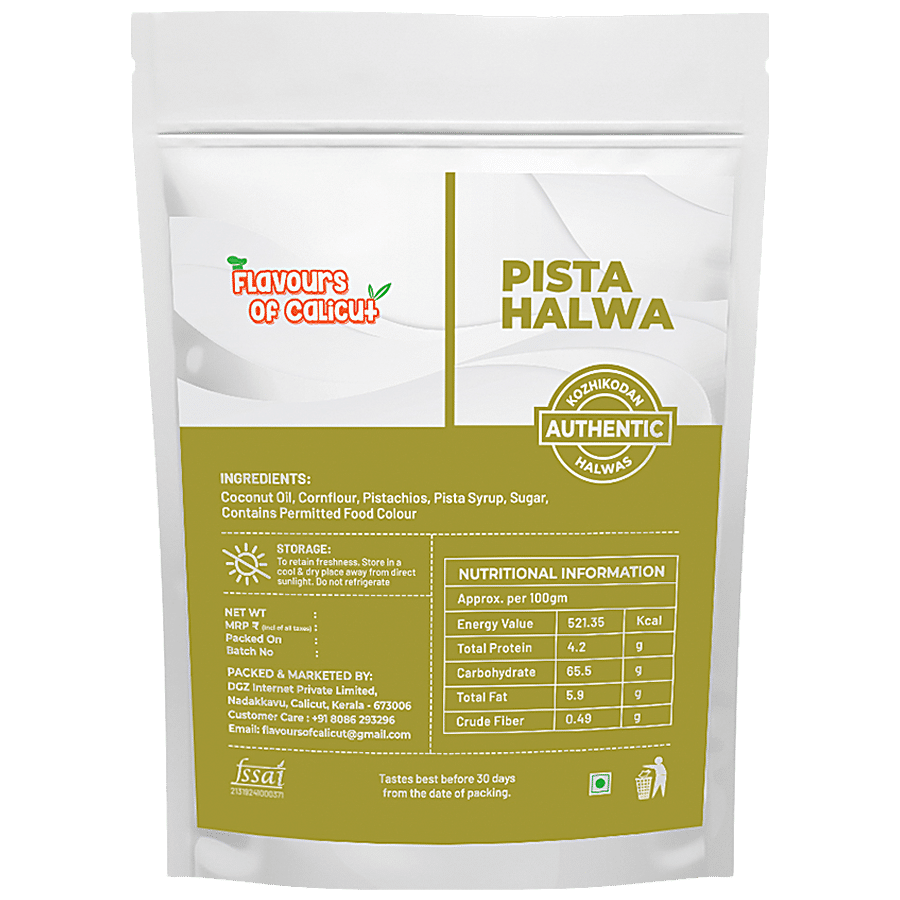 Flavours of Calicut Pista Halwa - Made With Pure Coconut Oil