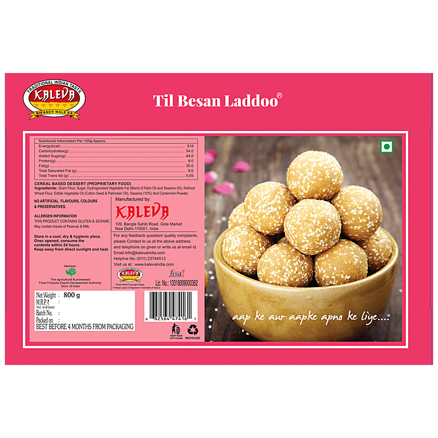 Kaleva Til Besan Ladoo - Indian Sweet