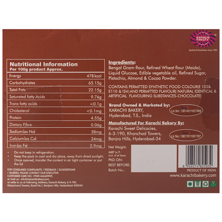 Karachi Bakery  Chocolate Soan Papdi Mithai - Authentic