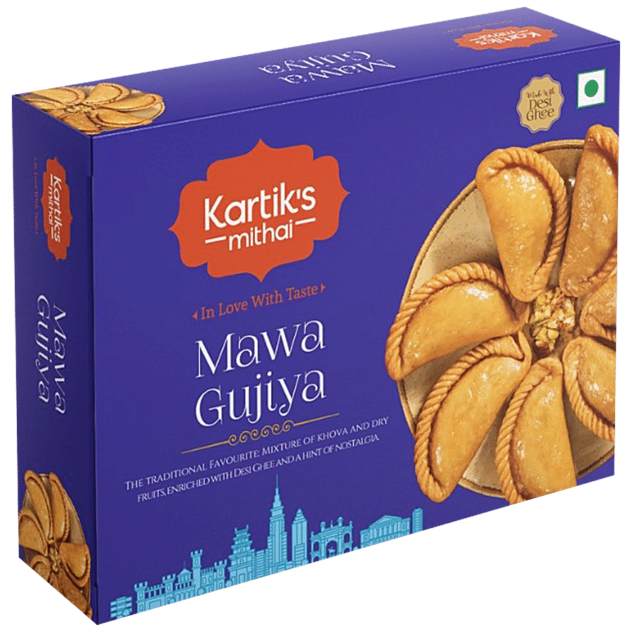 Kartik's Mithai Mawa Gujiya - Made With Pure Desi Ghee