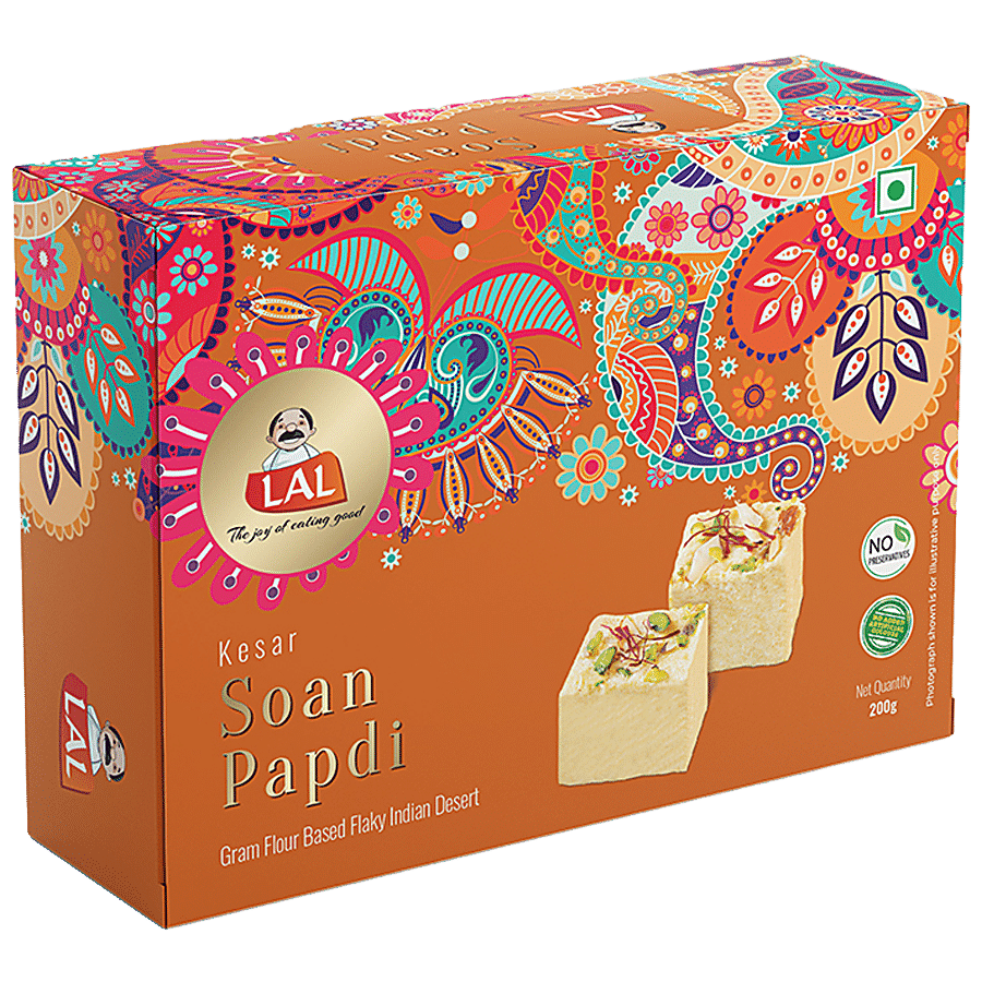 Lal Soan Papdi - Kesar Flavour