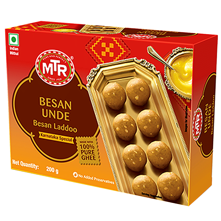 MTR Besan Unde/Ladoo - Made With 100% Pure Ghee