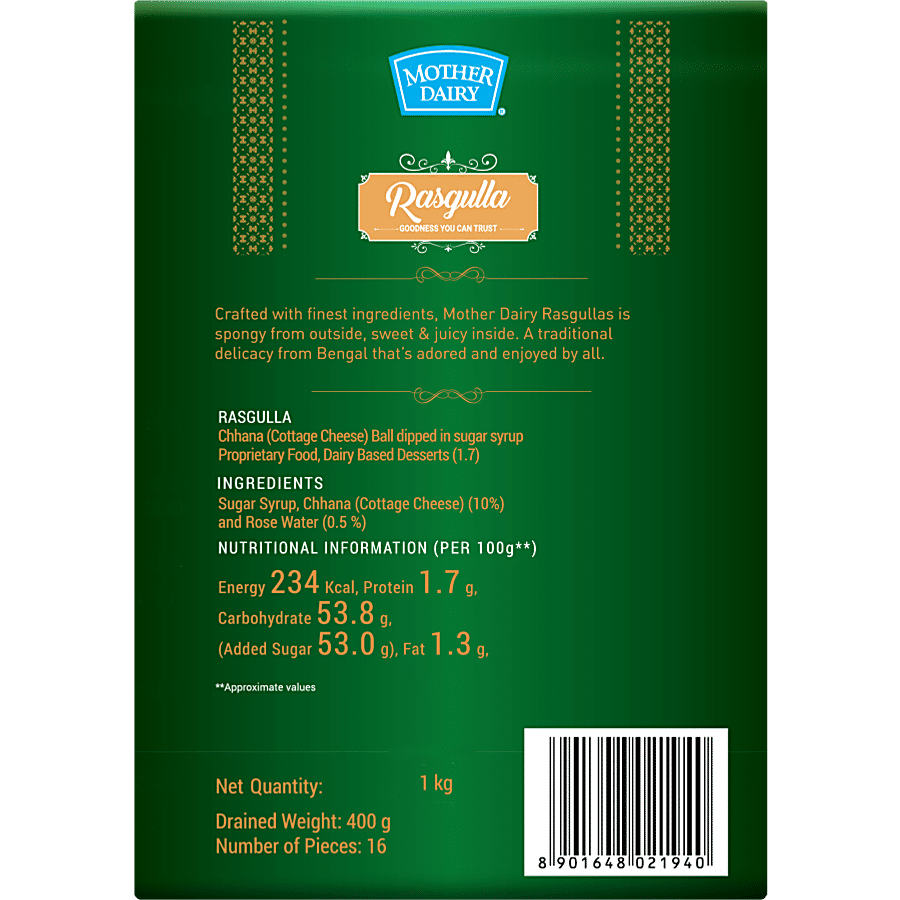 Mother Dairy Rasgulla