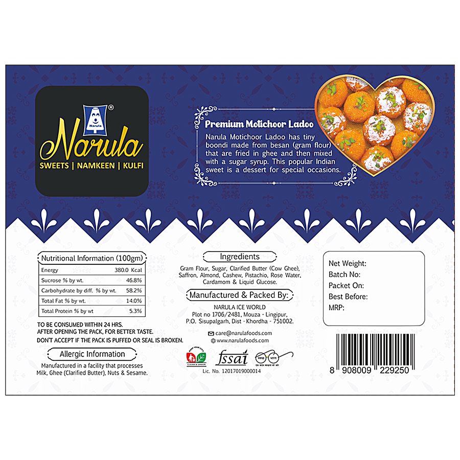 NARULA SWEETS Premium Motichoor Laddu