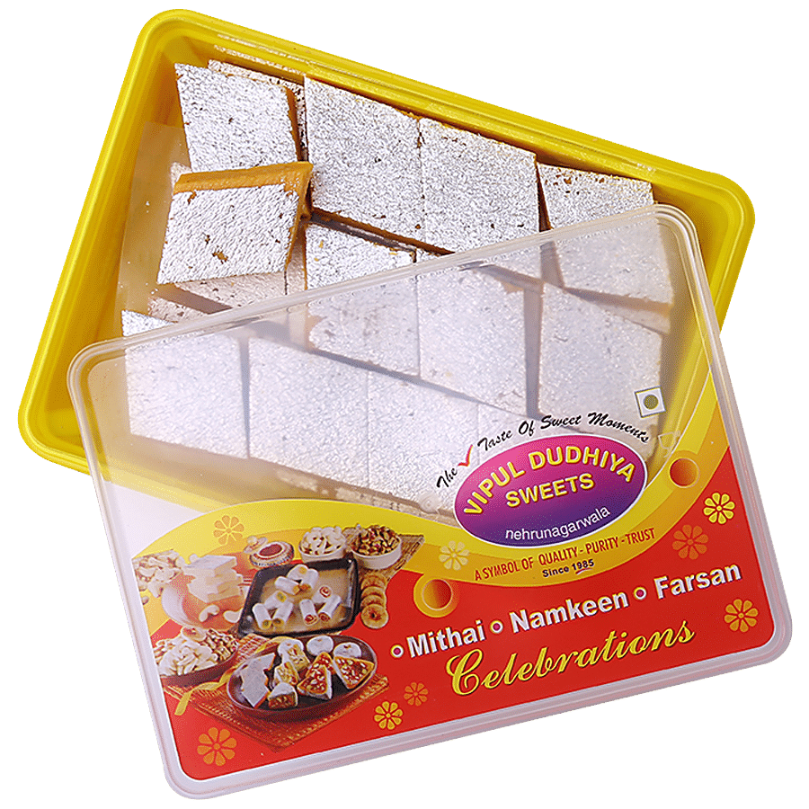 vipul dudhiya sweets  Kesar Kaju Katli - Delicious & Sweet