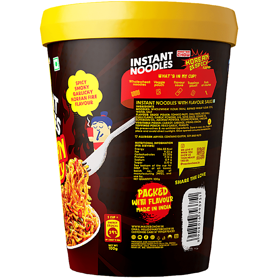 MasterChow Instant Cup Noodles - Korean 2X Spicy Flavour