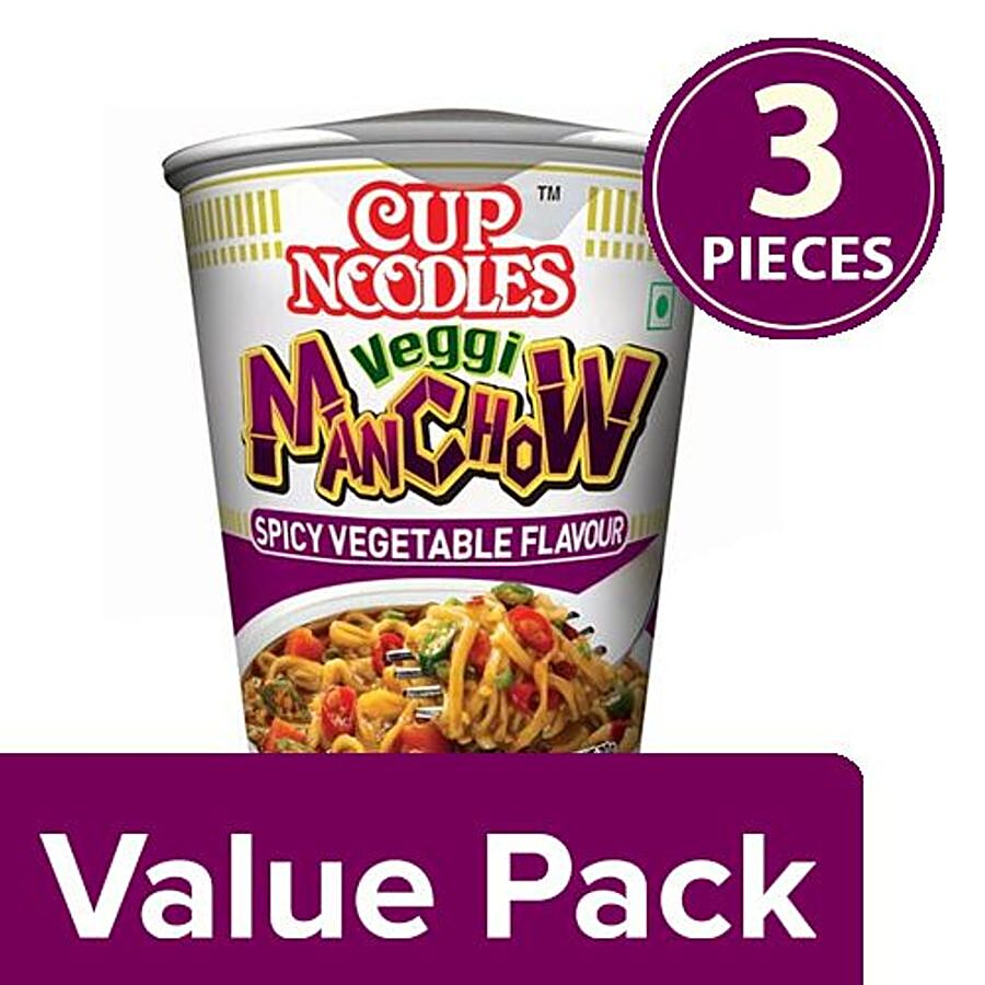 Nissin Veggi Manchow Instant Cup Noodles