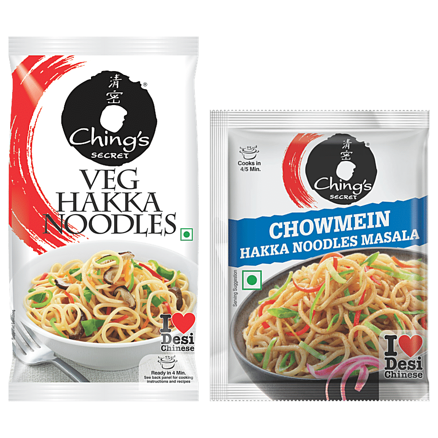 Ching's Secret Veg Hakka Noodles + Chowmein Hakka Noodles Masala