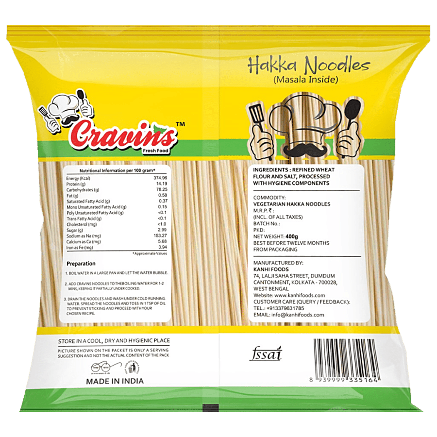 Cravins Vegetarian Hakka Noodles - Low Fat