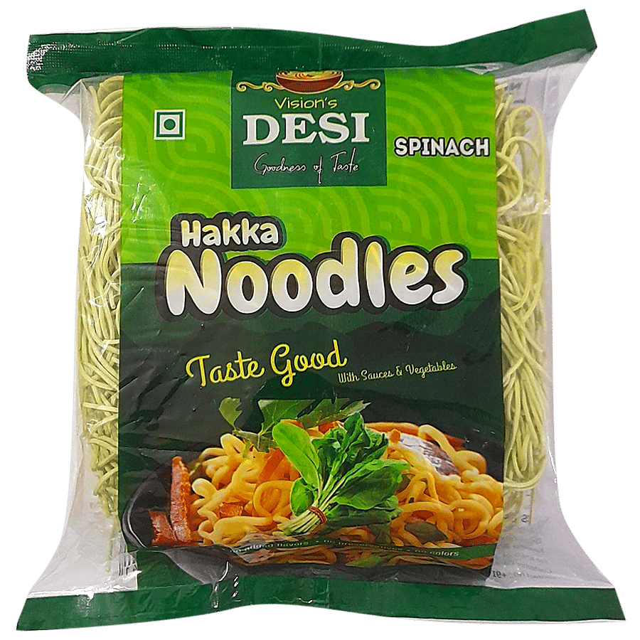 Desi Hakka Noodles - Spinach