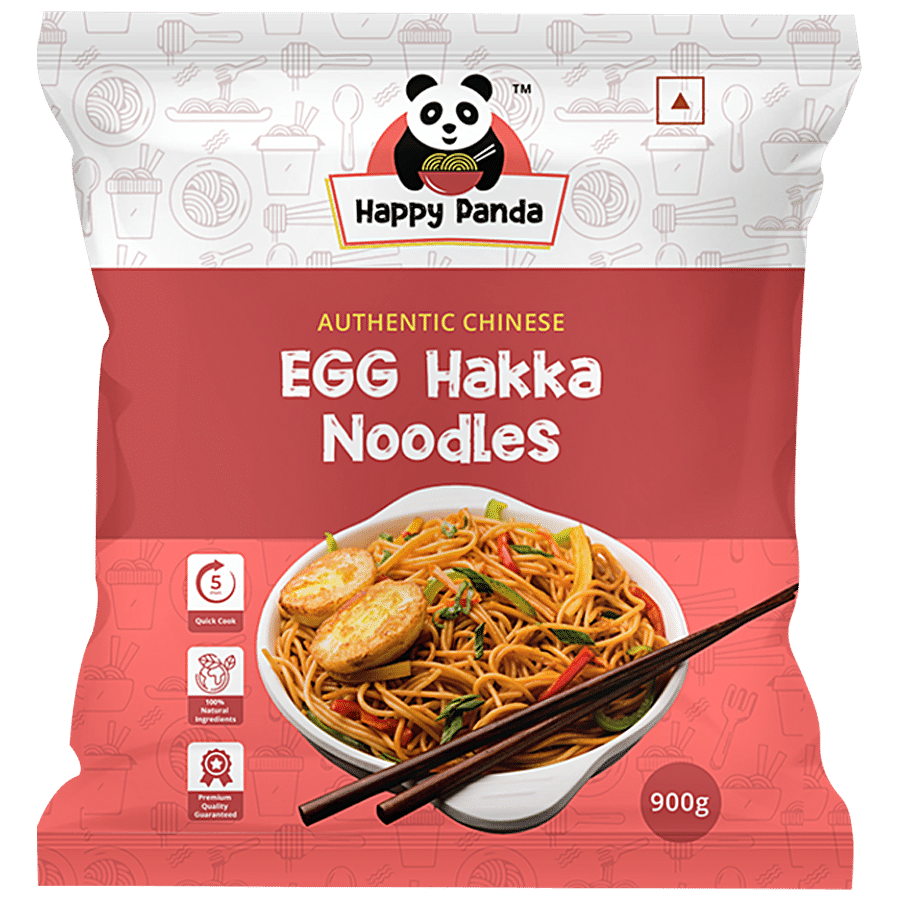 HAPPY PANDA Egg Whole Wheat Hakka Noodles - Authentic Chinese