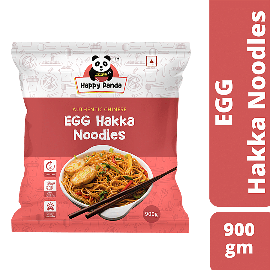 HAPPY PANDA Egg Whole Wheat Hakka Noodles - Authentic Chinese