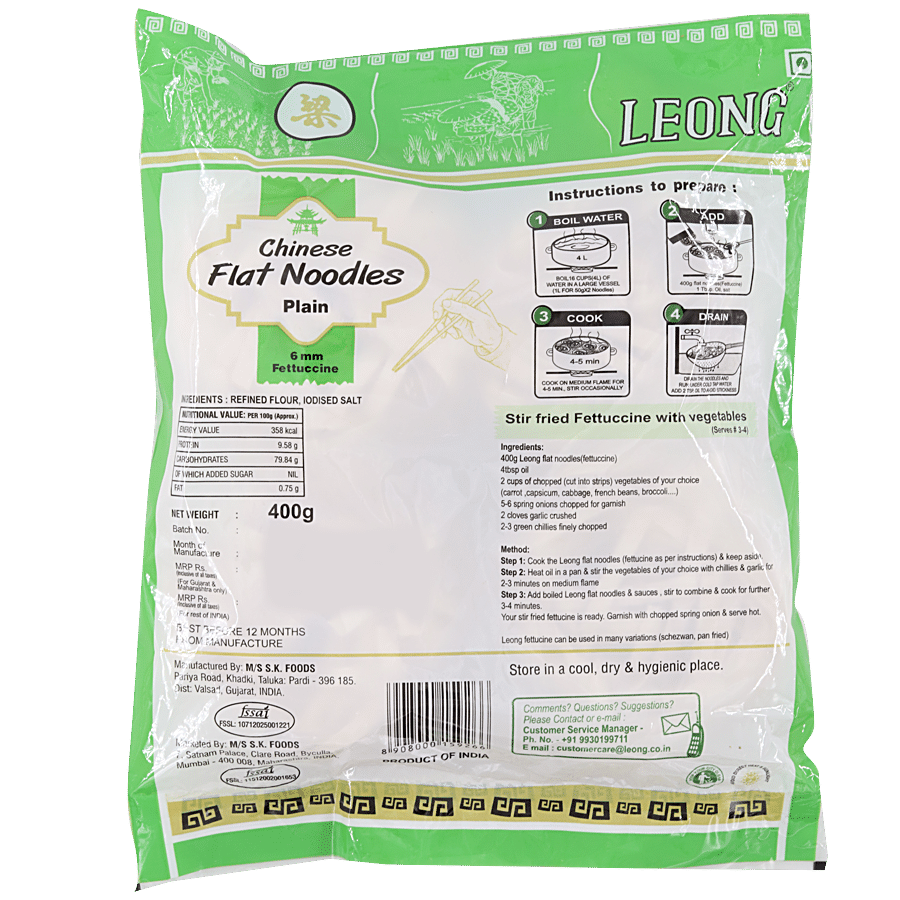 Leong Noodles - Plain Chinese Flat