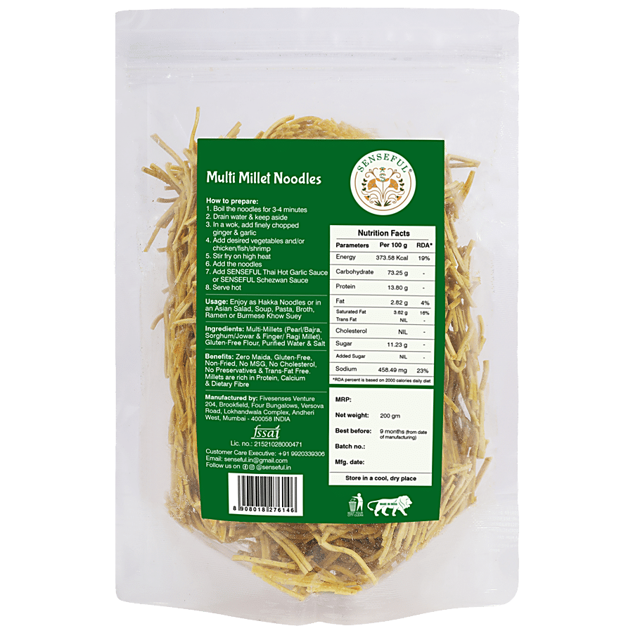 SENSEFUL Multi Millet Noodles - Gluten Free & Nutritious