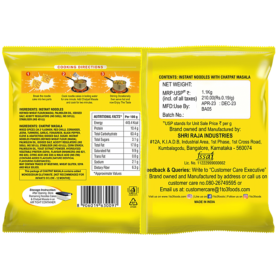 1TO3 NOODLES Chatpat Masala Noodles - Mega Pack