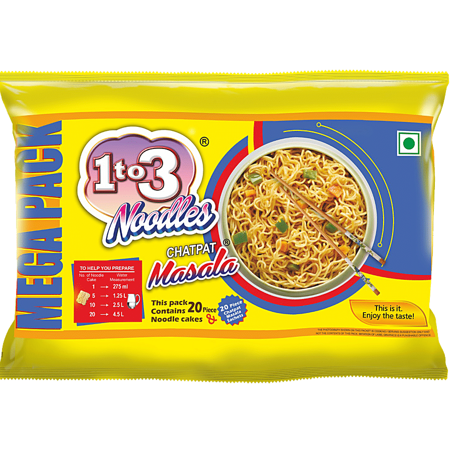 1TO3 NOODLES Chatpat Masala Noodles - Mega Pack