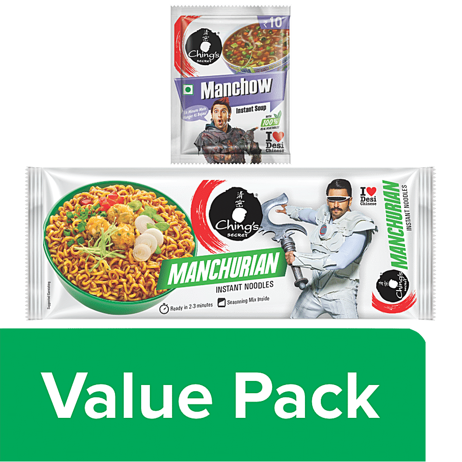 Ching's Secret Manchurian Instant Noodles + Manchow Instant Soup