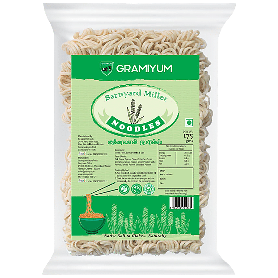 GRAMIYUM Barnyard Millet/Kuthuravali Noodles - Vegan