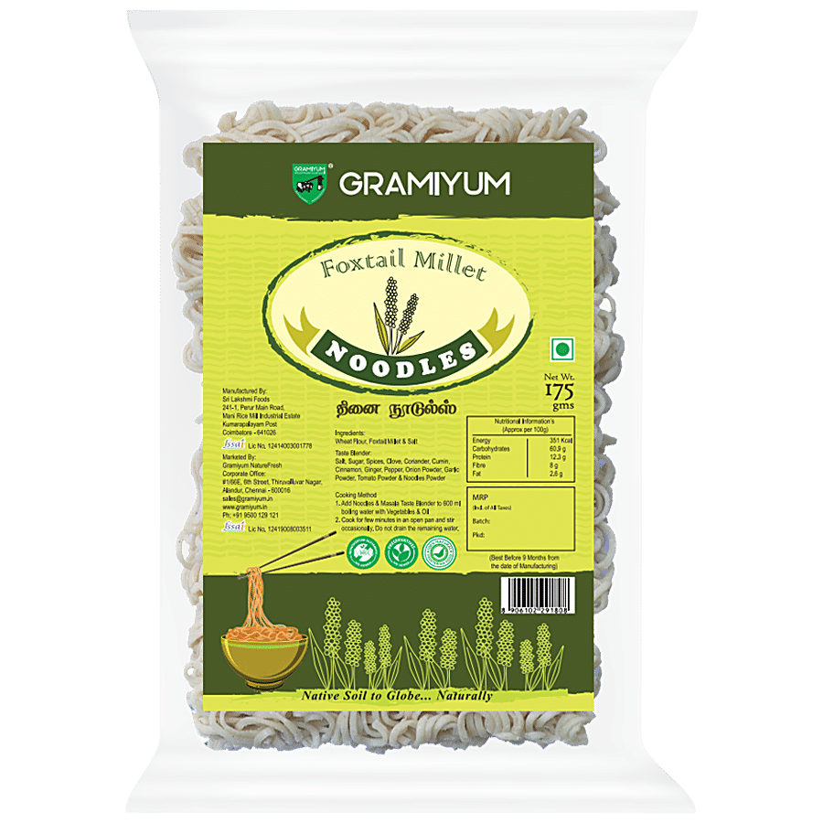 GRAMIYUM Foxtail/Thinai Millet Noodles - Vegan