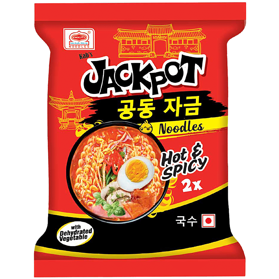 Kab's Jackpot 2x Hot & Spicy Instant Noodles - With Dehydrated Vegetables