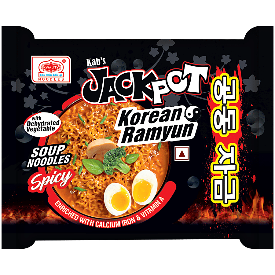 Kab's Jackpot Korean Ramyun Soup Noodles - With Dehydrated Vegetables