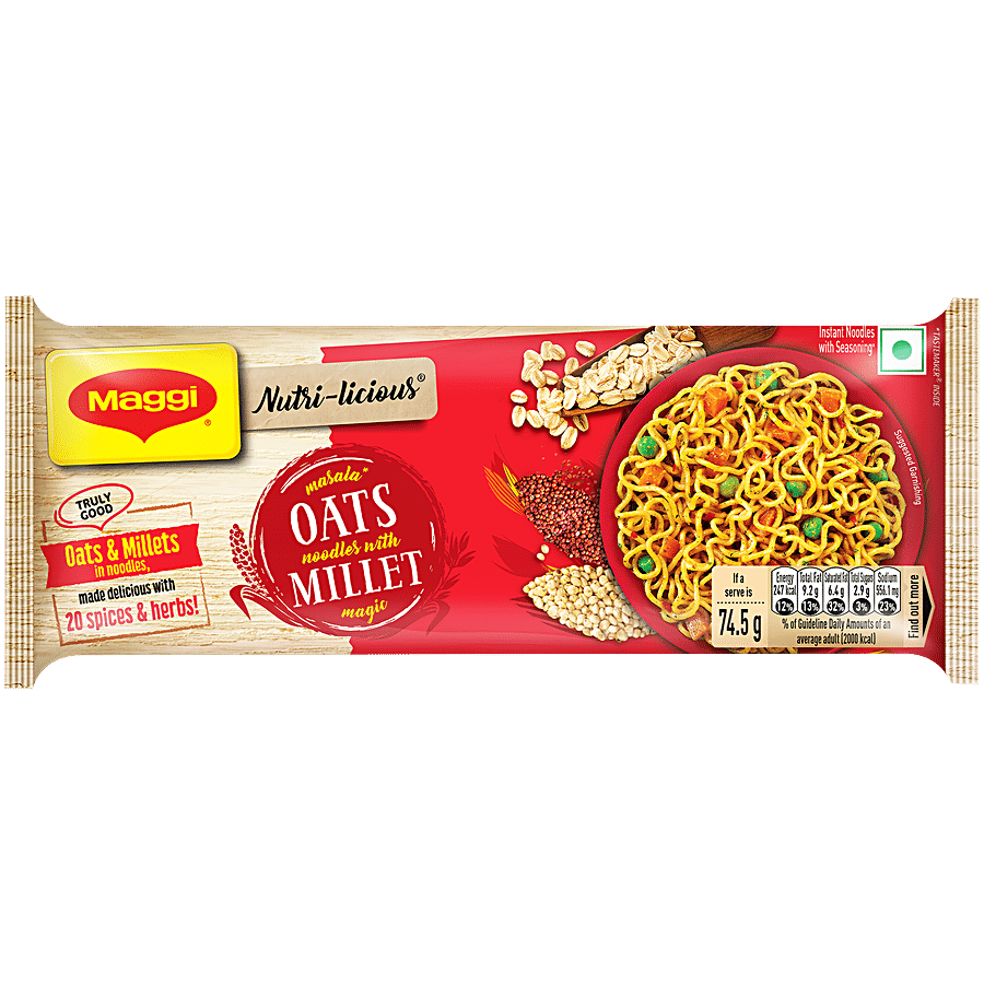 MAGGI  Nutri-licious Masala Oats Instant Noodles - With Millet Magic